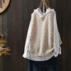 Chaleco de Punto Jacquard Hueco para Mujer, Estilo Jersey, Nuevo Modelo 2026, Chaleco Casual Holgado, Estilo de Moda para Mujer para Primavera y Otoño