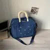 Bolsa de Viaje Expandible con Bordado de Lazo Bolso de Mano de Alto Valor para Yoga Fitness Bolsa de Almacenamiento para Salidas Escolares de Estudiantes