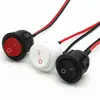 Interruptor redondo KCD1 tipo barco, con una apertura circular de 20 mm, un interruptor basculante de dos polos y dos posiciones, adecuado para interruptores de encendido de electrodomésticos pequeños