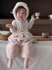 Roupas Infantis Outono e Inverno 2026 Novo Estilo Roupas de Bebê Aconchegantes e Quentes Roupas de Inverno Conjunto de Moletom de Lã para Meninas