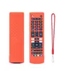 Adecuado para el nuevo control remoto del aire acondicionado LG AKB76037601: funda protectora de silicona engrosada, resistente a caídas, con una tira luminosa y un cordón