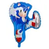 Sonic el Erizo Globo Carat Forma de Sonic Boy Dibujo Animado Arreglo para Fiesta de Cumpleaños Infantil Globo Venta al por Mayor