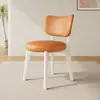 Cadeira de Jantar em Madeira Maciça Casa Moderna Estilo Creme Cadeira Estofada Banqueta de Jantar Hotel Negociação Leve Luxo Encosto Cadeira de Jantar