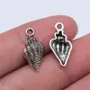 19X10mm 0.8g Liga de Prata Antiga Acessórios para Joias Retro DIY Animal Marinho Pingente de Concha