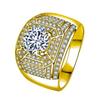 Dominando o grupo de luxo de venda quente incrustado zircão anel de diamante cheio europeu e americano moda micro embutido zircão noivado anel de diamante anel