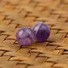 Cuentas Redondas de Amatista Natural Soñadora para Manualidades, Cuentas Sueltas Lavanda, Cuentas Espaciadoras para Pulseras, Accesorios para Collares, Joyería al por Mayor