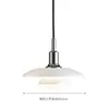 Luminária Pendente de Vidro Ph3 Bauhaus de Designer Dinamarquês para Quarto, Estilo Nórdico, Luminária UFO Moderna para Hotel, Luminária Pendente Decorativa de Luxo