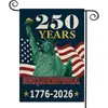 Bandeiras de Jardim para o Dia da Independência Estampa em Linho Decoração Externa para Quintal Bandeiras Pequenas Americanas Dupla Face Atacado