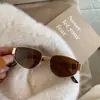 Gafas de Sol de Alta Calidad con Montura de Metal Retro de Alto Nivel Estilo Hong Kong para Hombres con Forma Cóncava Moderna Elegante Gafas de Sol para Fotografía Callejera Disco