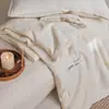 Estilo Wabi-Sabi Minimalista Rústico Algodón y Lino Transpirable Relleno de Fibra de Soja Li Guanqi Edredón Delgado Individual/Doble Lavable a Máquina para Aire Acondicionado