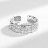 Anillo Martillo de Plata Tailandesa 925 para Hombre Moderno ins Suelto Ajustable Abierto Distintivo Vintage Anillo de Plata para Hombre