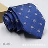 Corbata Jacquard Tintada en Hilo para Hombre 8cm Accesorios para Traje de Negocios Corbata con Logo a Rayas Stock Listo Venta al por Mayor