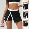 Nueva Falda-Pantalón de Tenis de Contraste Transfronterizo Secado Rápido para Deportes al Aire Libre Anti-Exposición Todo en Uno Falda Corta para Mujer