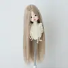 Peruca para Boneca BJD 346 Folha Luo Li Acessórios de Cabelo para Vestir Boneca Franja Longa Cabelo Longo Liso Múltiplas Cores Disponíveis