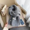 Bufanda de Lana de Oveja Tejida Cálida para Otoño e Invierno Bufanda Cálida Espesa Blanca para Mujer Ambiente de Otoño e Invierno Bufanda Versátil
