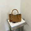 Bolso de Mano de Gamuza Color Otoño Maillard para Mujer, Retro de Nicho Francés, Terciopelo, Lujo Ligero, Versátil, de Hombro, Cruzado