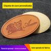 [Etiqueta de Couro] Amostra de Fábrica Roupa Jeans Cintura Marca Bagagem pu Etiqueta de Couro Logo em Relevo Acessórios Pequena Etiqueta de Couro