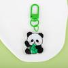 Chaveiro de corrente pequena de panda de linha acrílica criativa, pingente de bolsa de casal de desenho animado fofo, pequeno presente atacado