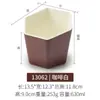 Plato de melamina para calentar alimentos, vajilla de plástico similar a la porcelana, plato rectangular, plato creativo para barbacoa de autoservicio con plato comercial.
