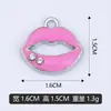 Pingente Exclusivo de Gota de Óleo Labial Cravejado com Diamantes para DIY, Acessórios Decorativos, Venda Direta de Fabricantes Transfronteiriços, Disponível para Atacado de Lote Misto