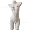 Roupa Íntima Sexy Dia de Ano Novo Dia de Ano Novo Conjunto de Três Peças Pijama de Peça Única para Role Playing de Natal Laço de Sino de Borboleta Ajustável