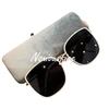 Lentes de Sol para Mujer, Estilo Coreano Moderno Coreano Bibi Lentes de Sol con Montura Cuadrada Grande, Gafas Estilo Celebridad de Internet Blanco Roto
