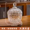 Frasco de vidrio transparente con tapa, ideal para guardar dulces, hisopos de algodón, pinceles de maquillaje, bolígrafos y té.