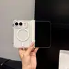 Funda magnética transparente para pantalla plegable, adecuada para el teléfono Apple 18 Duo, funda protectora de alta transparencia dos en uno iPhone DUO