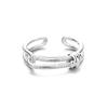 Anillo de Nudo de Doble Capa Diseño de Moda Creativo Patrón de Primavera Nudo de Cuerda Anillo para Dedo Índice Femenino Anillo para Articulación Viento Frío