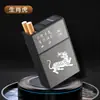 Estuche Antipresión para 20 Cigarrillos, Paquete Completo, Tapa Deslizante abatible, Portátil, Adecuado para Cigarrillos Blandos y Duros, a Prueba de Humedad, Estuche Portátil de Chapa Metálica para Cigarrillos