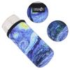 Funda Plegable de Neopreno para Frasco, Aislante para Taza de Refresco con Pintura de Van Gogh Noche Estrellada Girasol Cubierta para Taza de 330ml