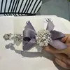 Pinza para el Cabello con Lazo Estilo Coreano Dongdaemun Primavera y Verano Nuevo, Pinza de Primavera de Alta Gama para la Parte Trasera de la Cabeza, Pinza para Cola de Caballo