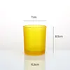 Taza de Velas de Vidrio Esmerilado Colorida de Moda Portavelas Romántico para Interiores Portavelas DIY Taza de Aromaterapia Taza Opaca Frasco de Vidrio