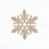 Decoraciones Navideñas de Copo de Nieve de 10 cm Transfronterizas Plástico Polvo Decoraciones para Árbol de Navidad Suministros Colgante Fabricante Venta al por Mayor