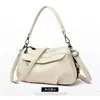 2026 Nuevo Bolso Transfronterizo de Comercio Exterior para Mujer Bolso de Hombro de Color Sólido Bolso Casual para Mamá Bolso Cruzado de Cuero Suave Multicapa