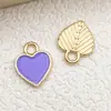 Colgantes Mixtos de 30 Corazones con Alas de Rosa de Aleación Esmaltada Accesorios para Joyería DIY Venta Caliente Transfronteriza