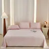 Veludo de Leite Peça Única Temporada Outono e Inverno Mais Veludo Tatami Conjunto de Três Peças Coral Esculpido Floral Rasgado Floral Veludo de Leite Lençol de Cama Estendido Kang
