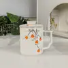 Taza de Café de Conferencia Estilo Chino Ouge de Porcelana Hueso Taza de Té de Oficina con Filtro Separación de Agua y Té Caja de Regalo de Alta Gama