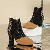 Amazon sandalias de malla de tacón alto para mujer talla grande moda europea y americana encaje punta redonda zapatos de tacón grueso para mujer venta al por mayor generación