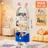 Novo Armário de Armazenamento de Lanches Desenho Animado Organizador de Armazenamento para Sala de Estar Carrinho Pequeno Prateleira de Armazenamento Multicamadas para Casa Armário de Brinquedos