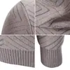 Suéter de Punto Pulóver de Cuello Medio Alto Nuevo para Hombre Otoño/Invierno 2026 Marca de Moda Tendencia de Amazon Camisa Base de Punto Jacquard para Hombre