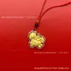 Crachá Corporativo Personalizado Logo Desenho Animado Cavalo Fofo Cordão Vermelho Lingote de Ouro Puro 999 Lanyard de Cavalo Concha de Água Ouro Atacado