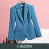 Jaqueta Feminina Elegante Moda Casual Profissional Manga Longa Gola Pequena Preta Tendência Outono Inverno 2025 Novo Top