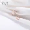 Nalan s925 Brincos de Prata Esterlina Natal Bonito Diamante Pequenos Chifres Assimétricos Floco de Neve Alce Brincos G5763