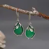 Pendientes de Gota de Agua con Forma de Gota de Agua Transfronterizos con Gema Sintética Incrustada Pendientes de Gancho Símbolo de Belleza y Elegancia para Mujer