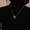 Corrente de Suéter Moda Versátil Super Fada Corrente Fina Simples Luxo Leve High-End Corrente de Clavícula Presente de Aniversário para Namorada
