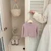 Prenda exterior versátil para niña para principios de otoño, cárdigan suave y cómodo con cremallera y cuello semi-alto, top suave y elástico para niños pequeños