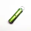 Aleación de Aluminio Tanque Completamente Sellado Impermeable Botella de Medicina de Primeros Auxilios para Exteriores Llavero de Almacenamiento Impermeable de Metal Equipo de Supervivencia para Acampar