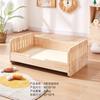 Caseta para Perro para Todas las Estaciones, Cama para Perro, Cama para Mascota de Madera Sólida, Especial para Perros Pequeños y Medianos para Dormir, Cama para Gato Removible y Lavable