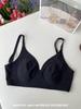 Ropa interior de verano ultrafina para mujer, piel de hielo, orejas de conejo, pecho grande, pequeña tira de gelatina, soporte suave, sin costuras, desnudo, sujetador transpirable